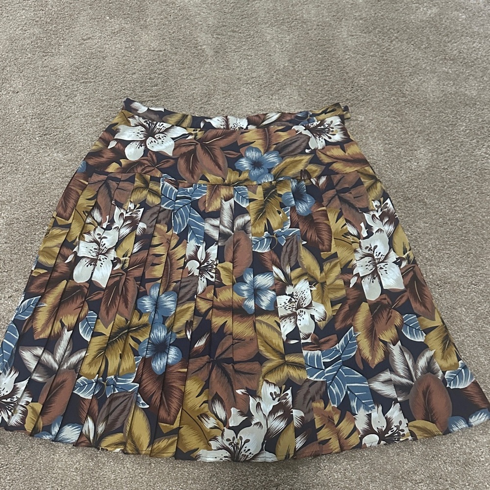 Floral A-Line Skirt - Multicolor